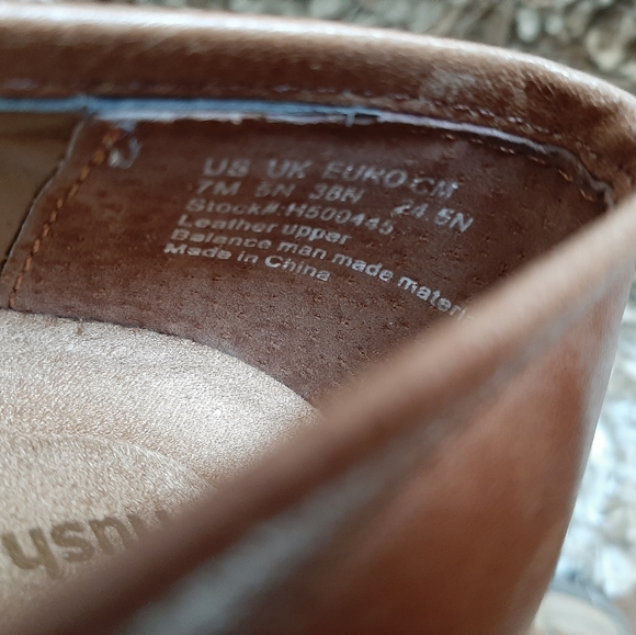 Hush Puppies Women's Cognac Brown Sonnet Leather Slip-On Shoes Size 7 - Picture 6 of 7